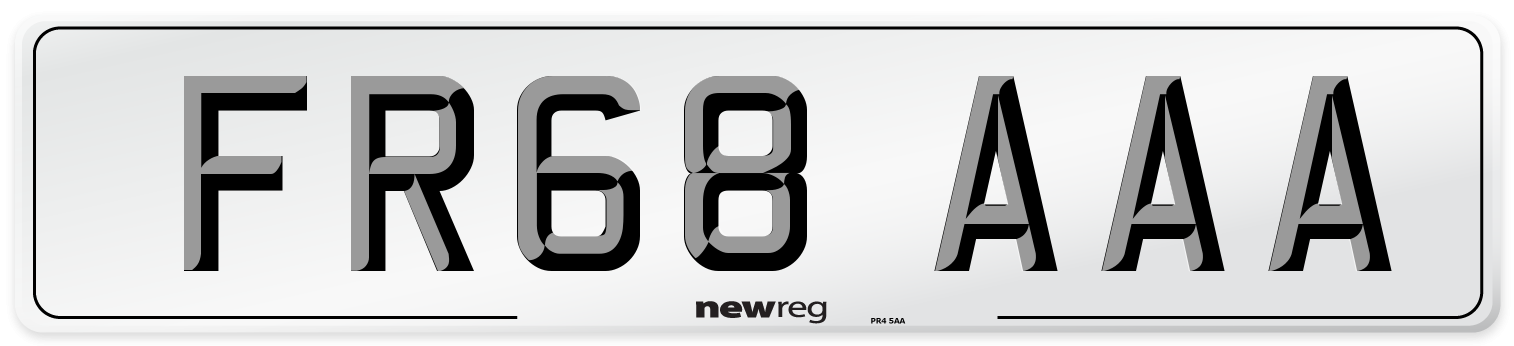 FR68 AAA Number Plate from New Reg